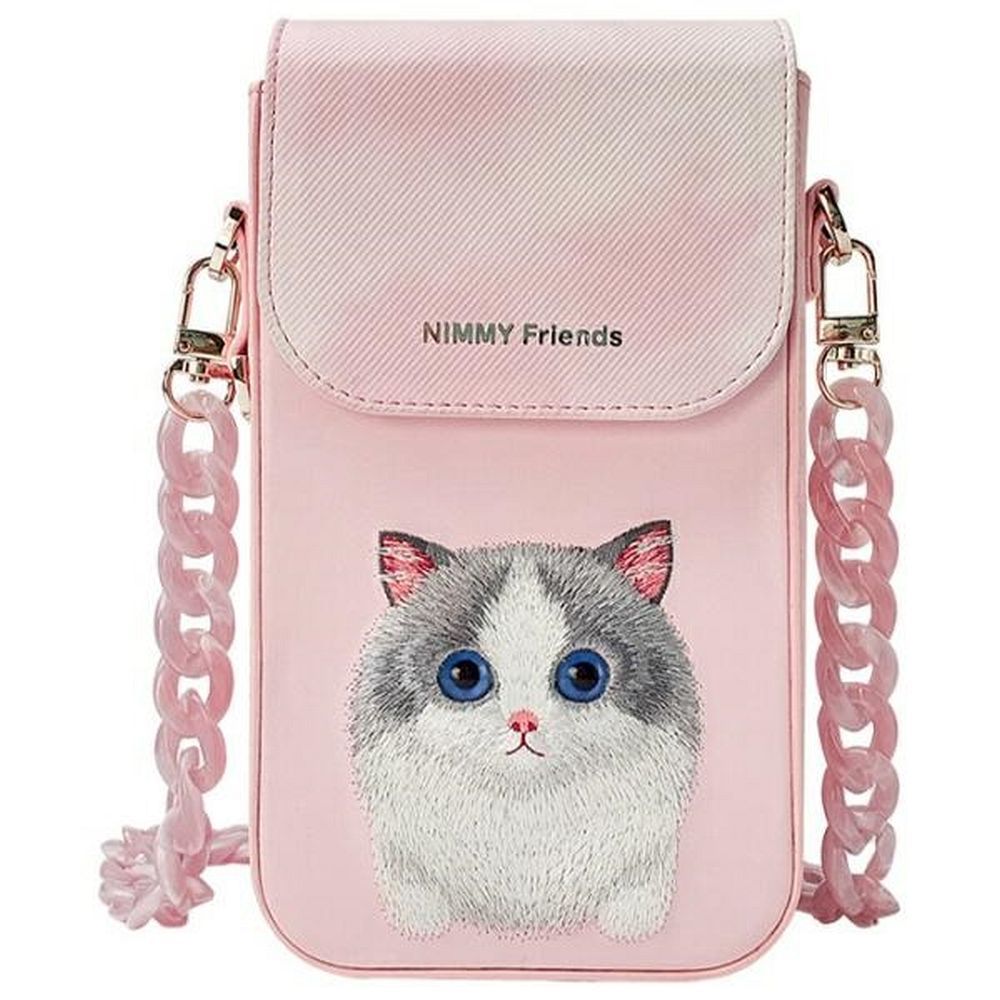 d32b675c394ddf3dca8c946f189e699e NIMMY set 3in1 phone bag + wallet + gps cover BIG EYED PET 2.0 Cat pink