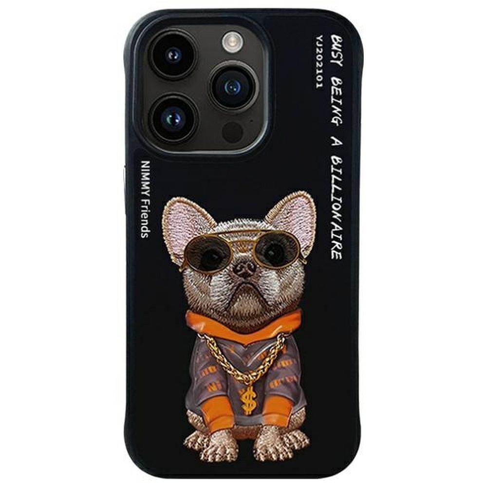 NIMMY case GLASSES COOL DOG for IPHONE 15 Pro Max black