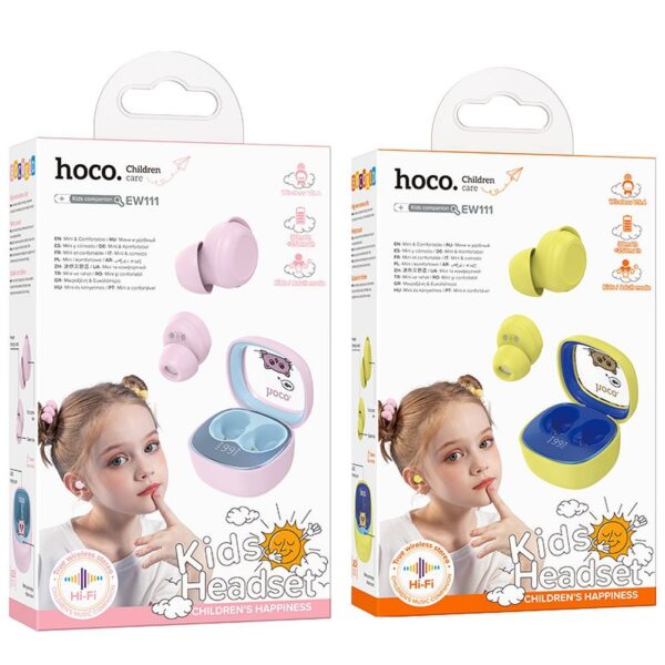d470e70914bca4b64d0d069aaaba7a2f HOCO wireless earphones bluetooth TWS for kids EW111 pink