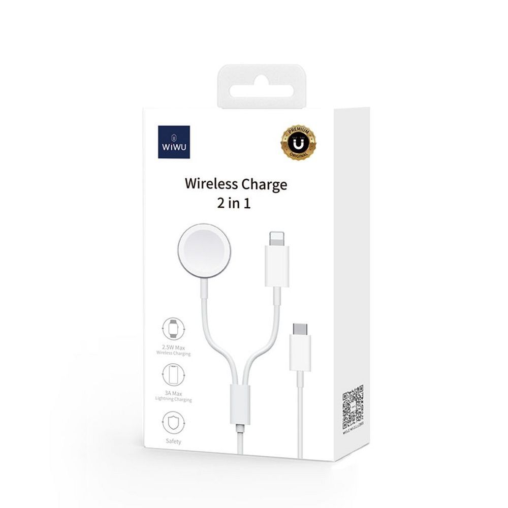 WiWU - 2in1 Wireless Charger Mi-10 for Apple Watch + Lightnig Cable