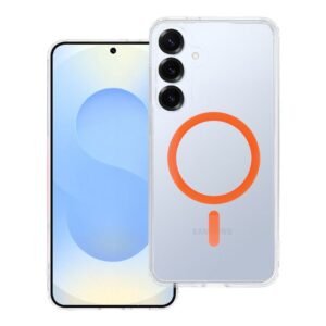 Drop Glue Colorful Ring Mag Cover compatible with MagSafe for SAMSUNG S25 PLUS orange