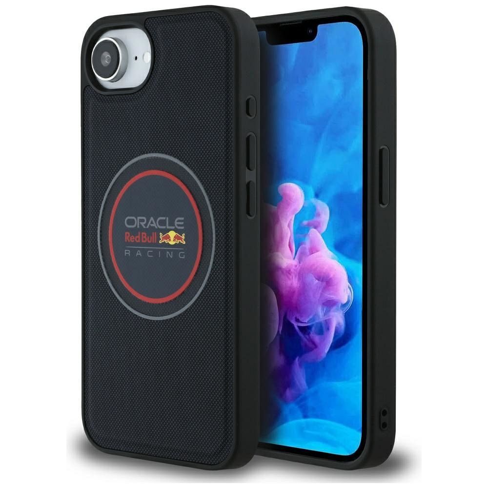 d75d0e84d4d2cf5abdde8df142917088 RED BULL case for IPHONE 16e (SE 4 2025) compatible with MagSafe RBHMPSE424PUMEVR (Meshed PU Logo and Red Ring) navy