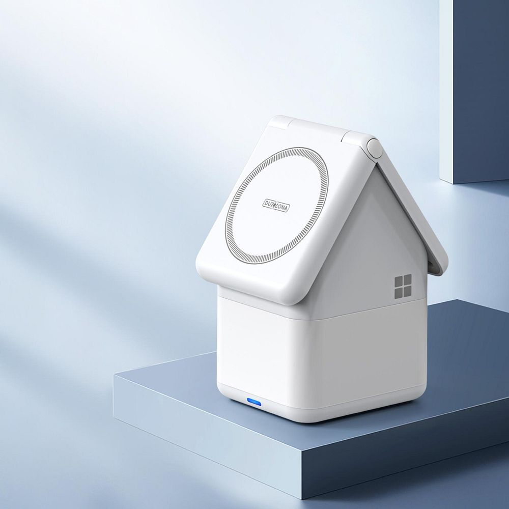 W20 4-in-1 House-shaped Magnetic Wireless Charger Stand 15W White