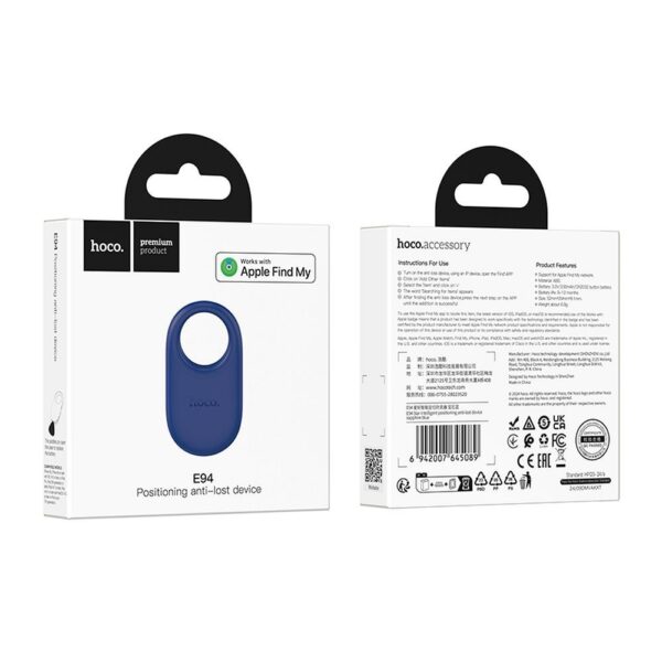 Locator compatible with Apple Find My Hoco E94 sapphire blue