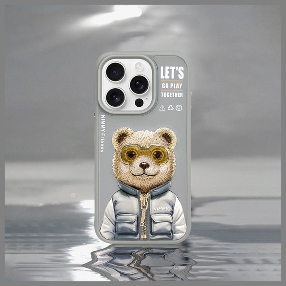 NIMMY case COOL&CUTE 2.0 Bear for IPHONE 15 Pro gray