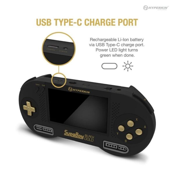 HYPERKIN portable console game SUPABOY M08889-BKC black gold