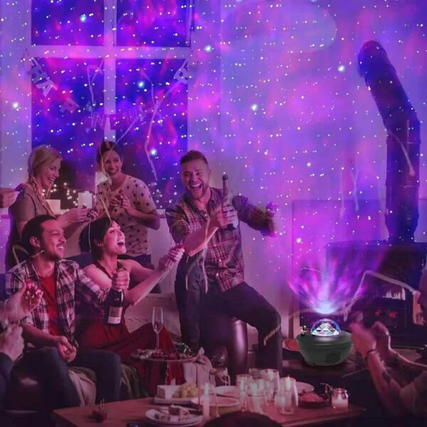 dbf8bdbe4a5bb4b79805a5c7e6651490 Projector STARS LED / Disco with bluetooth speaker + remote control + USB BTM0504-B / HD-SPL white