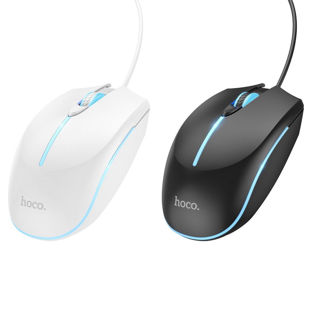 HOCO gaming wire USB A computer mouse 2400 dpi GM37 black