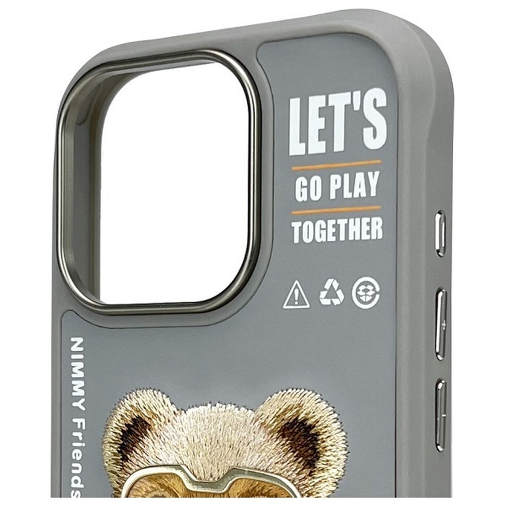 de0ffee5689fcee5eba34402fd9bc776 NIMMY case COOL&CUTE 2.0 Bear for IPHONE 16 Pro Max gray