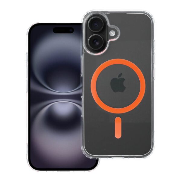 de7464ca97d570b4622f698129d00590 Drop Glue Colorful Ring Mag Cover compatible with MagSafe for IPHONE 16 orange