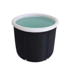 Foldable portable inflatable bathtub 80 x 79 cm black