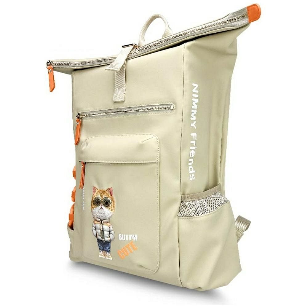 NIMMY laptop bag COOL&CUTE 2.0 Cat khaki