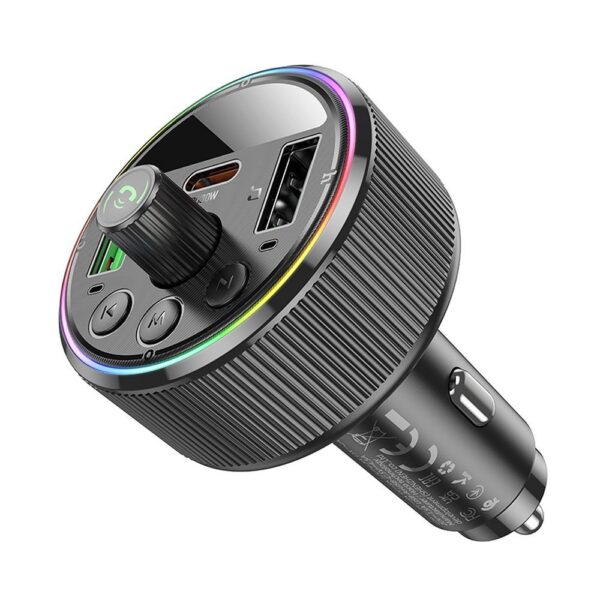 HOCO car transmitter FM bluetooth 2 x USB A + Type C PD QC3.0 30W E82 black