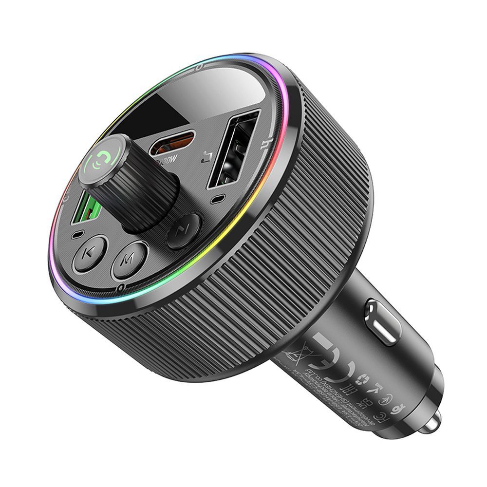 HOCO car transmitter FM bluetooth 2 x USB A + Type C PD QC3.0 30W E82 black