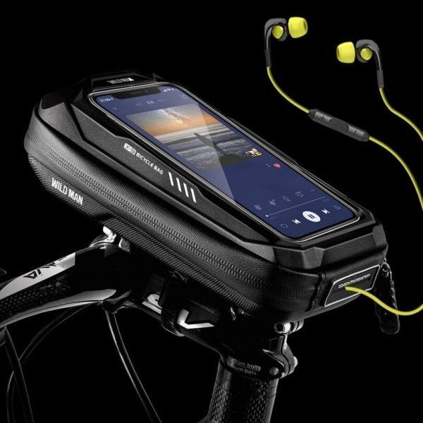 WILDMAN traveling bag for bike handlebars with zipper 0,5L (4 "- 7") X3 black