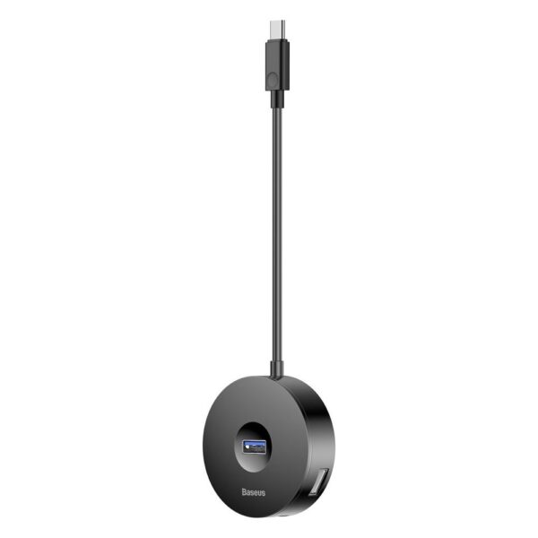 BASEUS HUB round box adapter Type C to USB3.0 / 3x USB2.0 / Micro USB Black CAHUB-G01