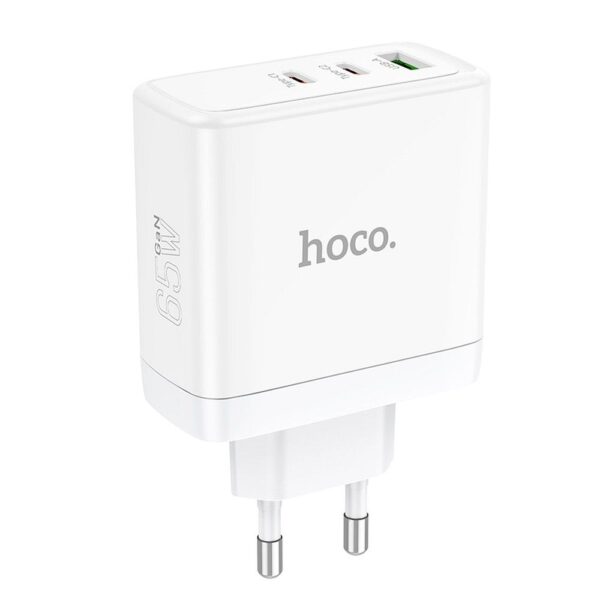 HOCO wall charger 2 x Type C + USB A QC PD 65W GaN N30 white