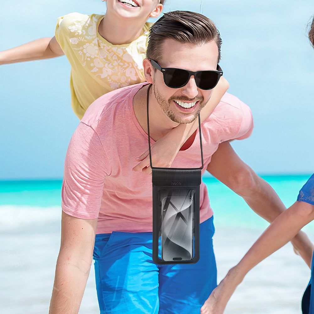 Waterproof case for mobile phone Hoco IP68 240 x 120 x 15 mm HX53 black