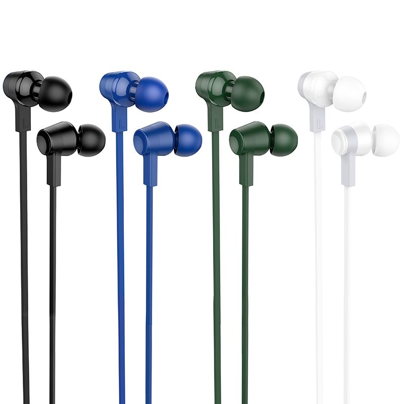 HOCO wire earphones Jack 3,5 mm with microphone M86 blue