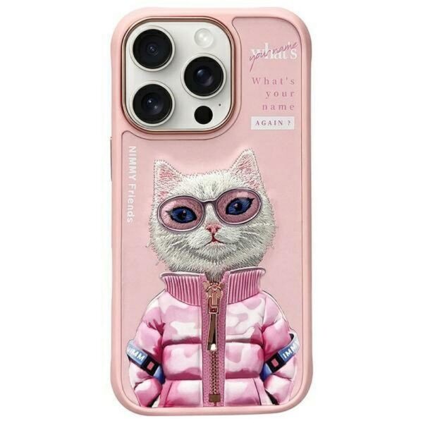 e5da13ee421baa49ffa5c0bc61045df9 NIMMY case COOL&CUTE 2.0 Cat for IPHONE 16 Pro pink
