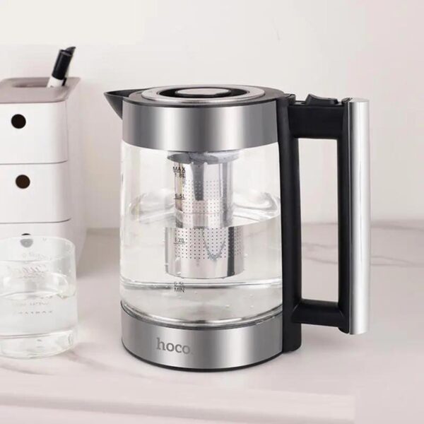 e65adb7afa559ce7a0fe19af1b8db3d6 Electric kettle Hoco 1,8L HA01A boron glass / stainless steel