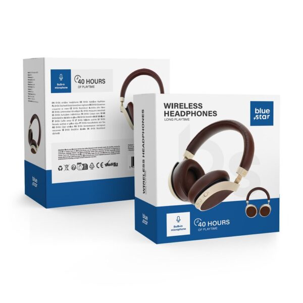 e6fcb9d796976ed26304799aafd6192d Wireless on ear headphones Blue Star BH06 brown