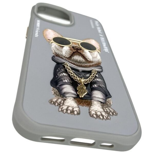 e98edaf1ecf659e19c2c047eaa537d38 NIMMY case GLASSES COOL DOG for IPHONE 15 gray