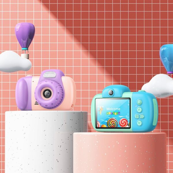 Digital kids camera Hoco 2MP 2,4" Full HD DV201 pink