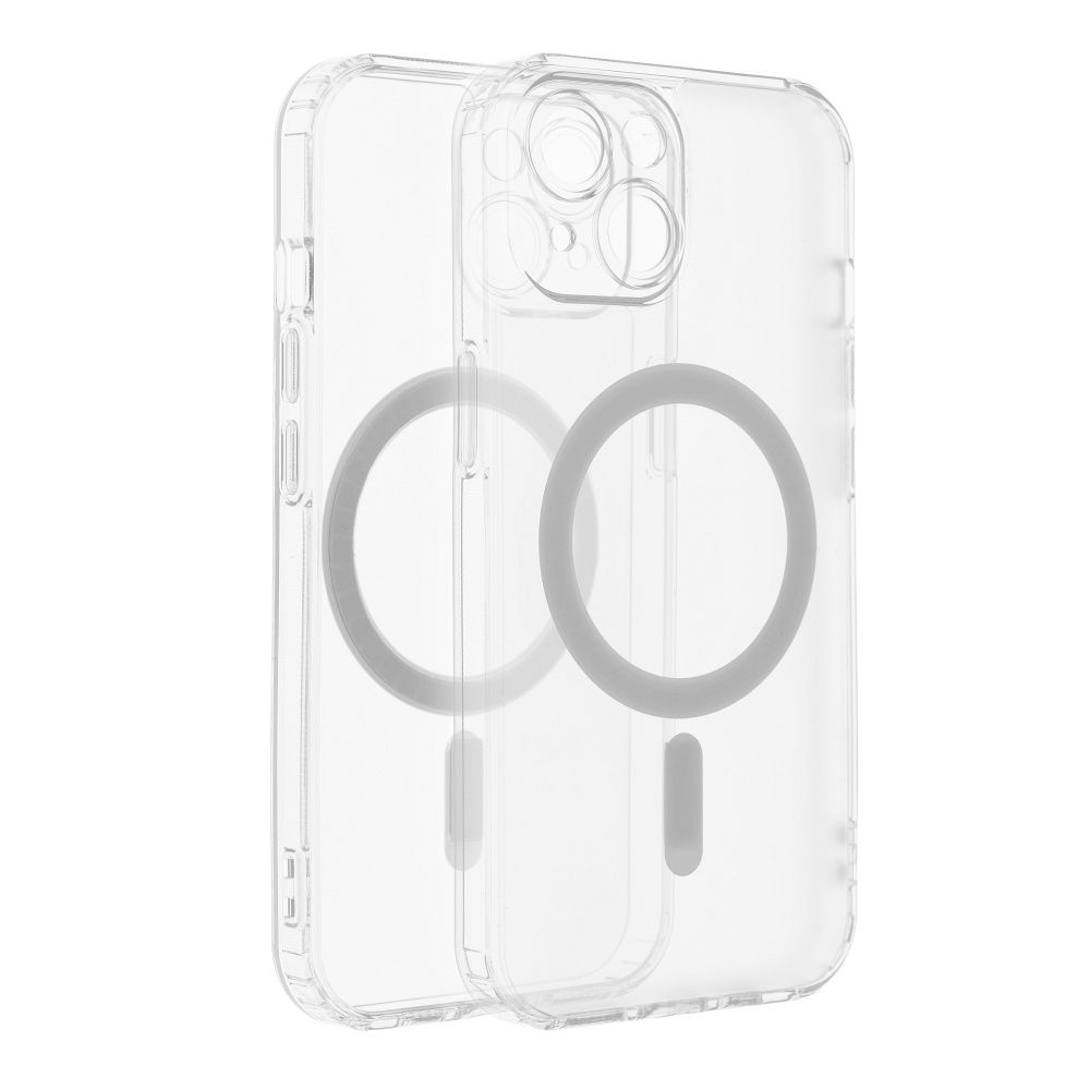 FROST MAG COVER case with camera protection compatible with MagSafe for IPHONE 17 Pro frozen transparent