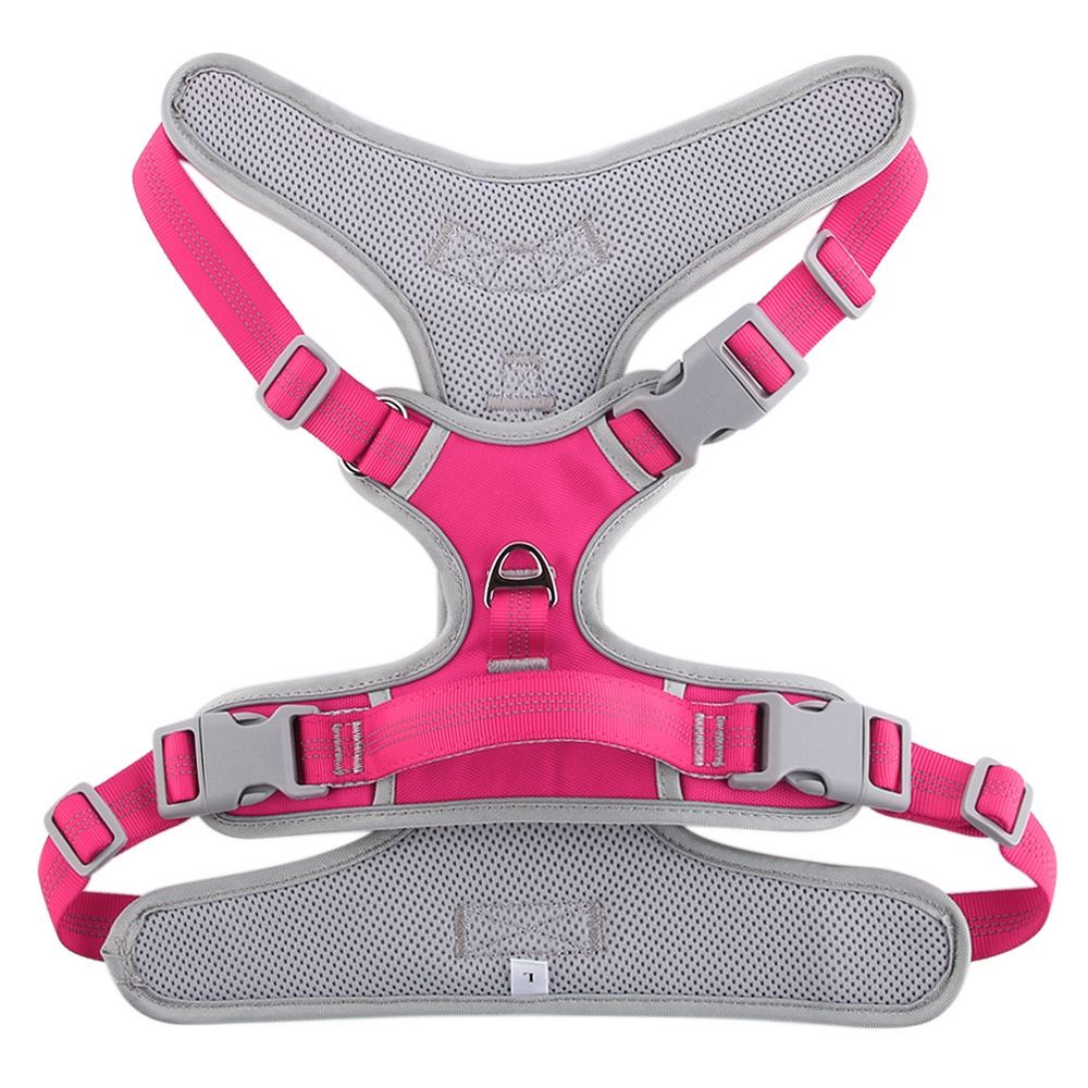 Dog harness OXFORD B size XL pink grey