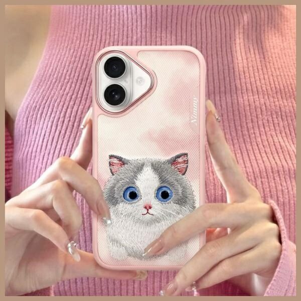 NIMMY case BIG EYED PET 2.0 Cat for IPHONE 16 pink