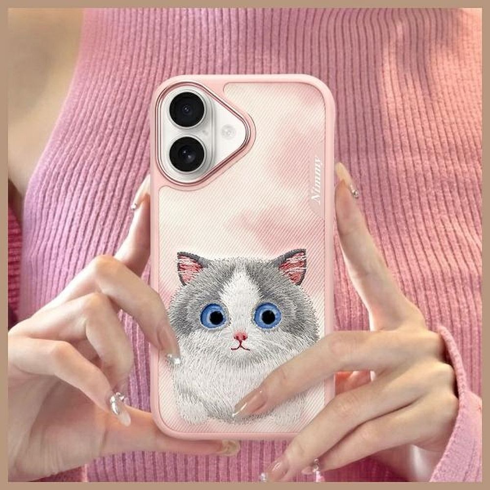 NIMMY case BIG EYED PET 2.0 Cat for IPHONE 16 pink