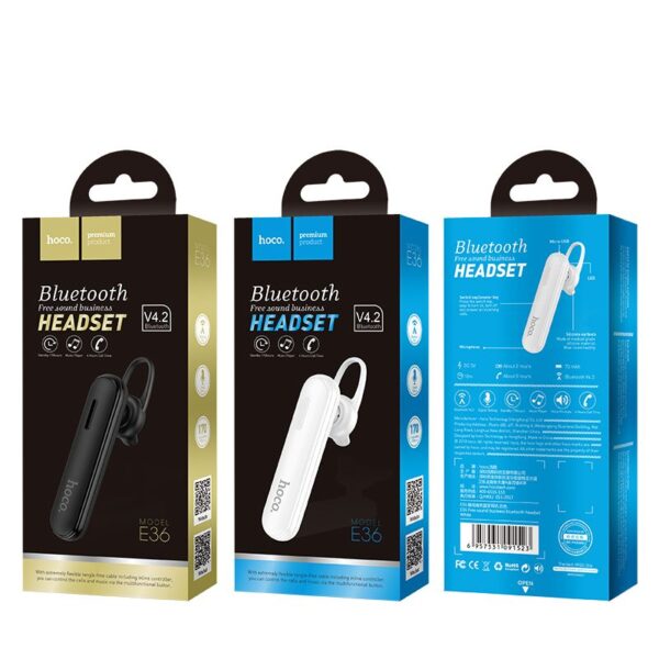HOCO wireless bluetooth headset E36 black