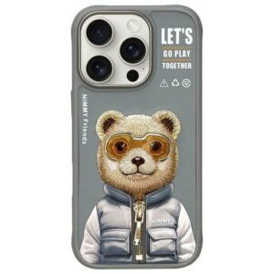 NIMMY case COOL&CUTE 2.0 Bear for IPHONE 16 Pro gray