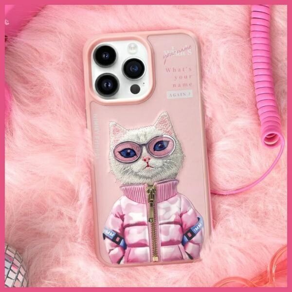 NIMMY case COOL&CUTE 2.0 Cat for IPHONE 15 Pro pink