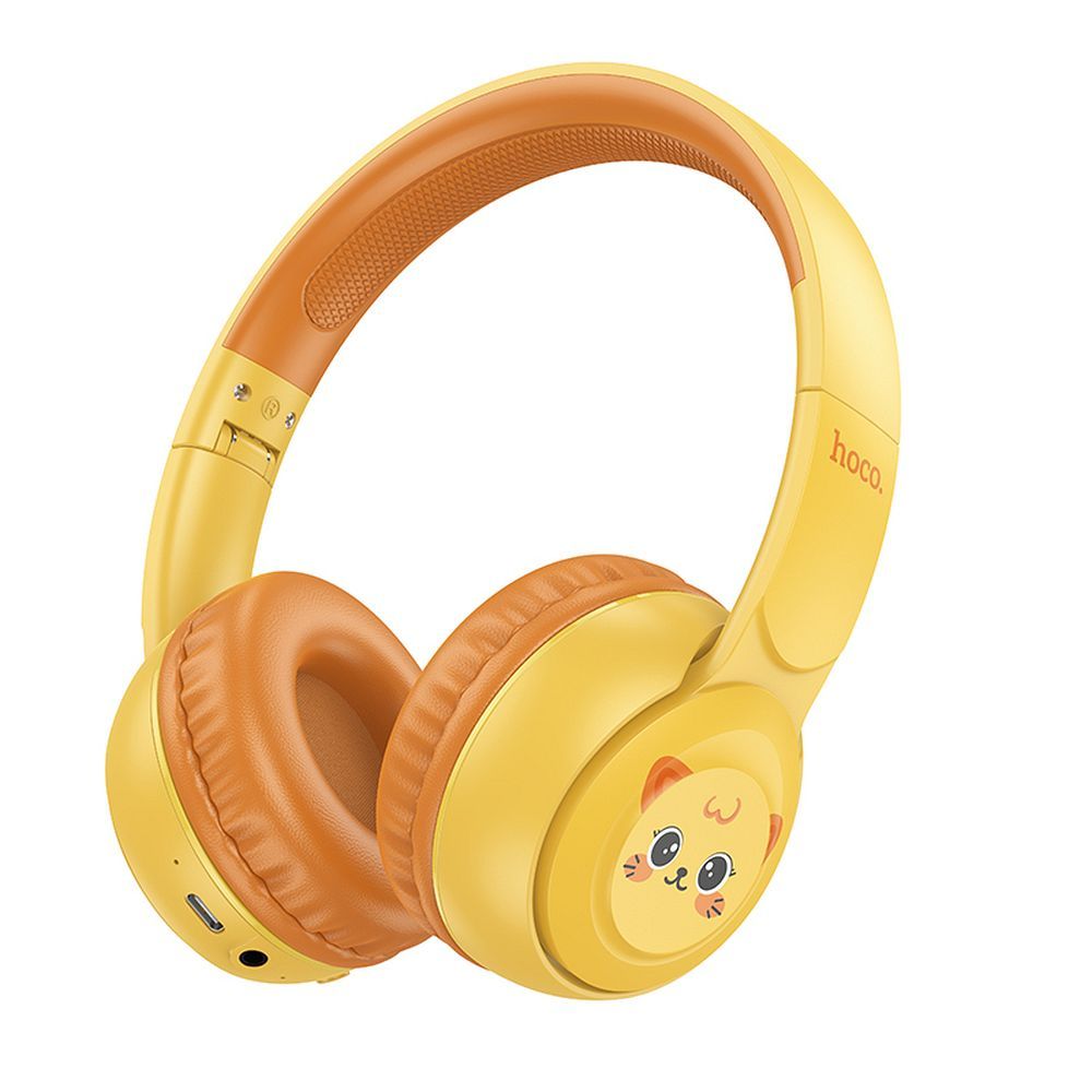 f0bfcb74b204fad4e6e33173f8f141b8 EOL HOCO wireless headphones bluetooth for children W60 sun yellow