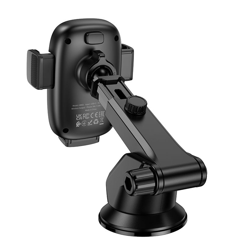 Car phone holder induction Hoco 15W center console HW32 black