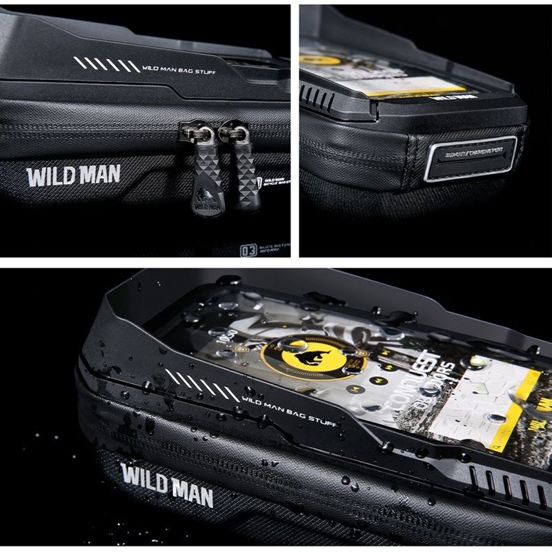 WILDMAN traveling bag for bike handlebars with zipper 0,5L (4 "- 7") XT3S black