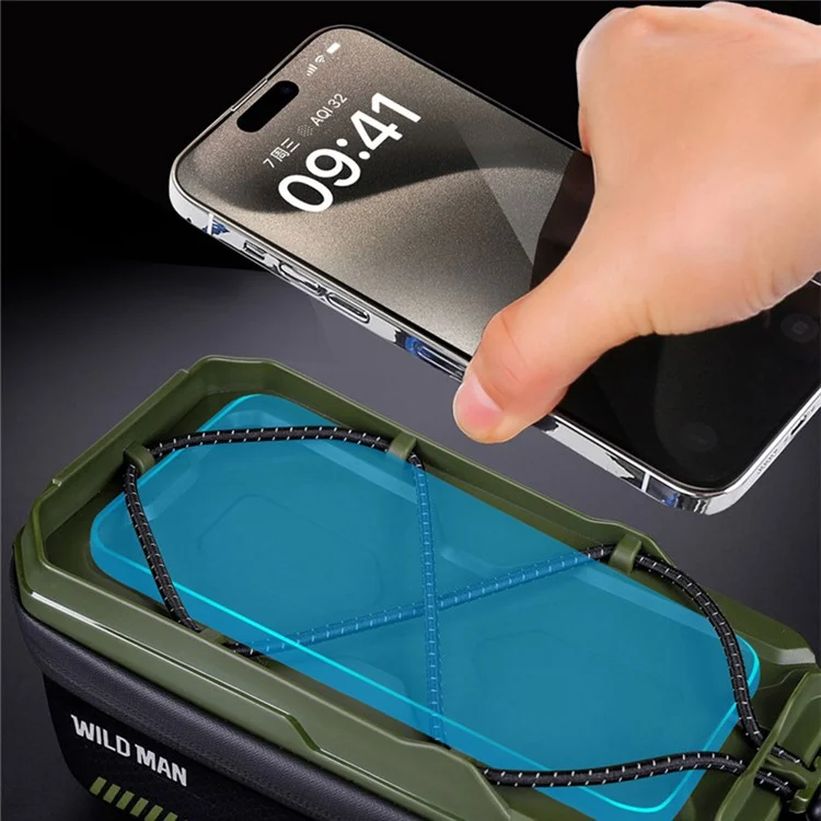 WILDMAN traveling bag for bike frame with zipper 1L ( 4"- 7") GX220X green