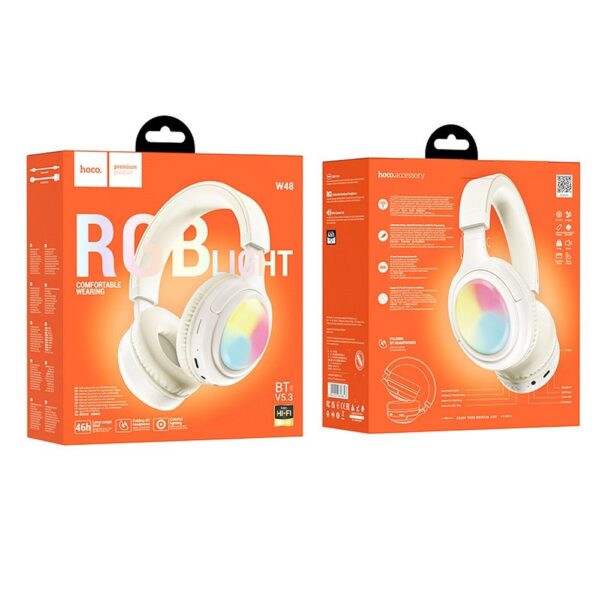 EOL HOCO wireless headphones bluetooth W48 milky white