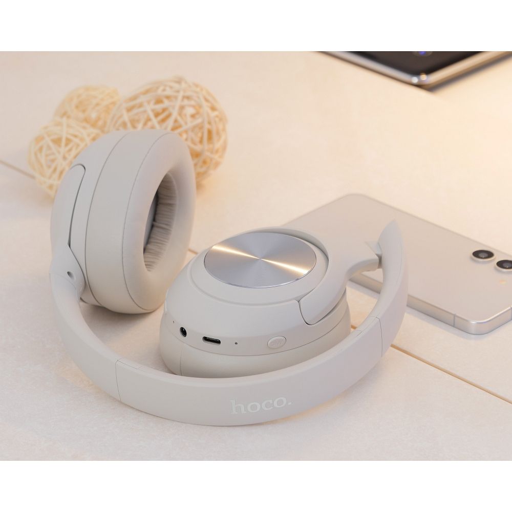 f3cf8e67a2f9cd183ab7a1ac7e057d6f HOCO wireless headphones bluetooth ANC W54 gray