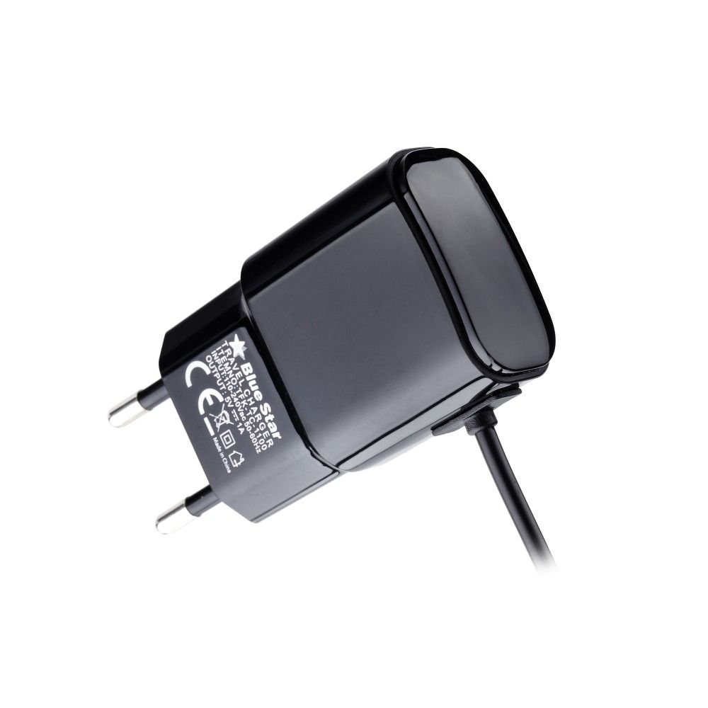 f57d0a7e0c6a98cfc292302a3ddfc2ed BLUE STAR travel charger 2A 10W with cable Micro USB TFK-TC-1100B black