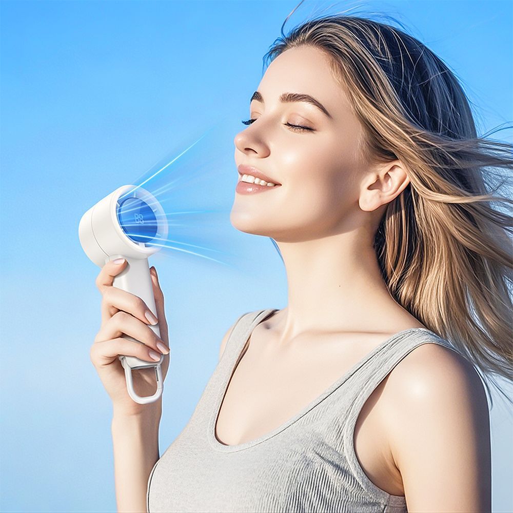 HOCO high speed handheld fan HX63 white