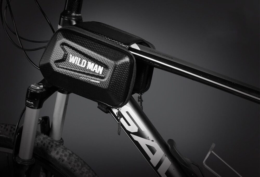 WILDMAN traveling bag for bike frame with zipper 1,2L (4"-7") E6S black
