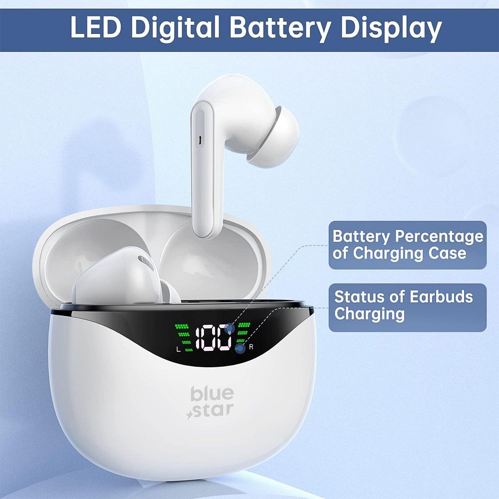 f8edc5cb85e20ae46852abac315acb0f Wireless earbuds Blue Star T60 TWS white