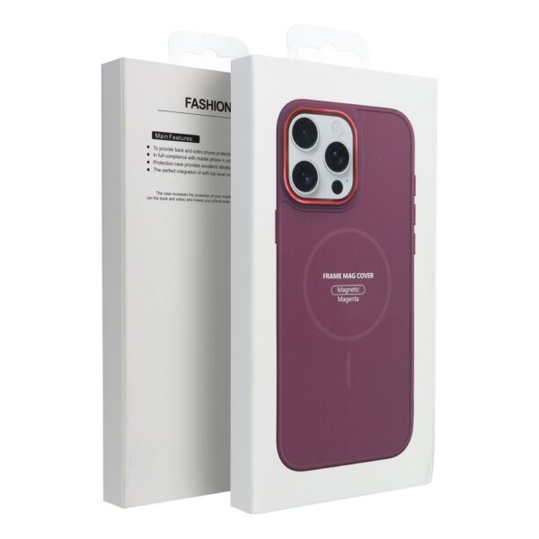 FRAME MAG COVER Case compatible with MagSafe for SAMSUNG S25 PLUS magenta