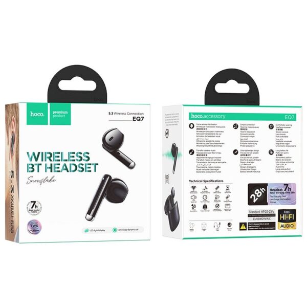 HOCO wireless earphones bluetooth TWS EQ7 black
