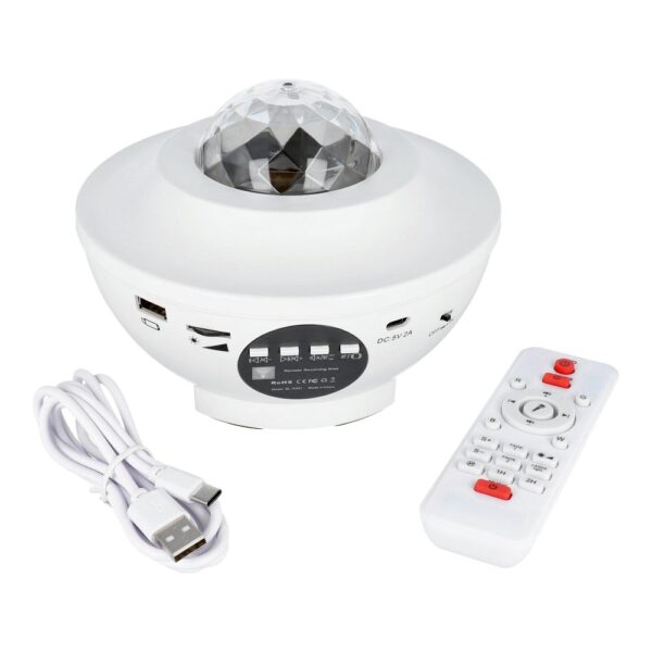 fb6e2ce5b01e401c7e3e4feb05b4de13 Projector STARS LED / Disco with bluetooth speaker + remote control + USB BTM0504-B / HD-SPL white