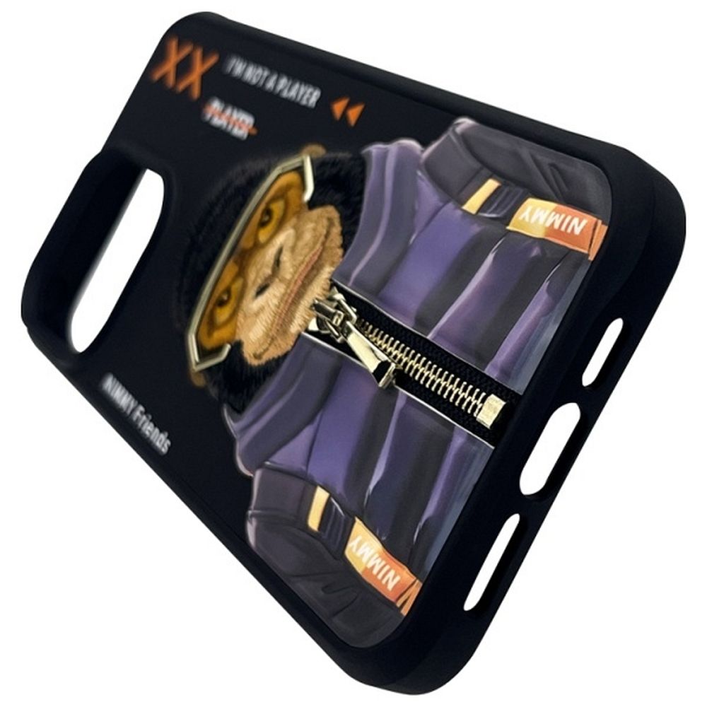 fc045744c0a69c74f803a463d4e3e3f7 NIMMY case COOL&CUTE 2.0 Monkey for IPHONE 15 Pro black