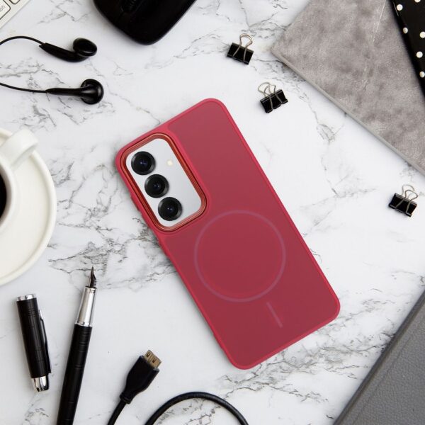 FRAME MAG COVER Case compatible with MagSafe for SAMSUNG A17 magenta